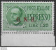 1943 Repubblica Sociale Espressi Lire 1,25 Var Bc MNH Sassone N. 19/IIIn - Other & Unclassified