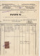 1932. KINGDOM OF YUGOSLAVIA,SERBIA,BELGRADE,M. BORELJ,INVOICE,1 STATE REVENUE STAMP - Brieven En Documenten