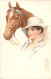 ILLUSTRATEUR - Colombo - Femme Avec Un Cheval - Portrait - Carte Postale Ancienne - Colombo, E.