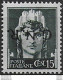 1944 Repubblica Sociale 15c. G.N.R. Verona Var MNH Sassone N 472Aa - Andere & Zonder Classificatie