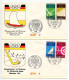 Germany, West 1969 2 FDCs Scott B446-B449 1972 Olympic Games In Munich - Track, Hockey, Archery, Sailing - 1961-1970