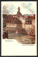 Künstler-Lithographie Karl Mutter: Bamberg, Obere Pfarrkirche  - Mutter, K.