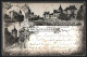 Vorläufer-Lithographie Teplitz, 1894, Gasthaus Auf Dem Schlossberg Von Greiner, Ruine  - Tchéquie