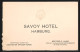 AK Hamburg, Am Savoy Hotel  - Mitte