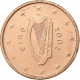 Irlande, 1 Centime, Celtic Harp, 2002, SUP, Cuivre Plaqué Acier - Irland