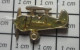 411B Pin's Pins / Beau Et Rare / AVIATION / PETIT AVION METAL JAUNE ET EMAIL GRIS - Avions