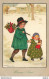 ILLUSTRATION ETHEL PARKINSON HEUREUSE ANNEE ENFANTS MARCHANT DANS LA NEIGE FILLETTE TENANT SA POUPEE - Parkinson, Ethel