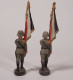 Delcampe - 4x Hausser Elastolin Lineol Militär Soldaten Mit Flagge Verwundeten Tragend 2. WK Militaria Wehrmacht - 1939-45