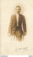 CARTE PHOTO NON IDENTIFIEE REPRESENTANT UN HOMME MOUSTACHU PANAMA A LA MAIN - A Identifier