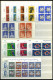 LOTS  VB O, 1962-71, Saubere Partie Verschiedener Zentrisch Gestempelter Viererblocks, Nur Komplette Ausgaben, Pracht, M - Collections