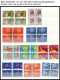 SAMMLUNGEN  VB O , 1941-75, Sammlung Von 418 Verschiedenen Viererblocks Mit Zentrischen Ersttagsstempeln, Prachtsammlung - Verzamelingen