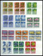 Delcampe - SAMMLUNGEN  VB O , 1941-75, Sammlung Von 418 Verschiedenen Viererblocks Mit Zentrischen Ersttagsstempeln, Prachtsammlung - Verzamelingen