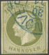 HANNOVER 18 O, 1861, 10 Gr. Dkl`grünlicholiv, Rückseitig Winzige Schürfung Sonst Pracht, Diverse Altsignaturen Und Kurzb - Hanovre