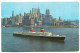 3 Postcards Lot United States Line SS United States New York Harbour & Painting One Posted 1962 Others Unposted - Paquebots