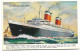 3 Postcards Lot United States Line SS United States New York Harbour & Painting One Posted 1962 Others Unposted - Paquebots