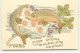 N°19224 - Carte Gaufrée - 1er Avril - Voudriez-vous M'aimer En Retour ... Lettre D'amour - Poissons - 1 De April (pescado De Abril)