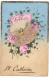 N°17104 - Bonnet Ste-Catherine - Bonnet Devant Un Bouquet De Roses - Santa Catalina