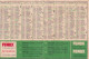 XK 655 Calendarietto Tascabile In Cartoncino FENOX 1954 - Pieghe - Petit Format : 1941-60