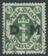 DIENSTMARKEN D 16Y O, 1922, 80 Pf. Dkl`grün, Wz. Liegend, Zeitgerechte Entwertung TIEGENHOF FREIE STADT DANZIG, Minimal  - Oficial