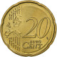 Lettonie, 20 Euro Cent, Large Coat Of Arms Of The Republic, 2014, SPL, Or - Latvia