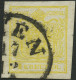 ÖSTERREICH 1Yd O, 1854, 1 Kr. Kadmiumgelb, Maschinenpapier, Type III, K1 (WI)EN, Breitrandig, Pracht, Befund Dr. Ferchen - Gebraucht