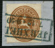 BRAUNSCHWEIG 20 BrfStk, 1865, 3 Gr. Orangebraun, Mit Blauschwarzem R2 JERXHEIM, Prachtbriefstück,  Kurzbefund Lange - Brunswick