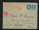 Lettre Recommandée De Crest Le 10/10/1921 Pour Aouste Le 11/10 Et Suivi à Crest Le 11/10/1921 N°138c + Paire Du 140 B/TB - Brieven En Documenten