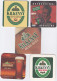 Set Of 5 Different Beer Mats/coasters KILKENNY - Sotto-boccale