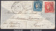 FRANCE N°45+49e SUR BOULE DE MOULINS AVEC GC 2152 MACON + CAD DU 05/01/1871 RRR - 1870 Bordeaux Printing