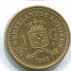 1 GULDEN 1992 NETHERLANDS ANTILLES Aureate Steel Colonial Coin #S12149.U.A - Antille Olandesi