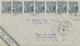 GUYANE - 10 STAMP 5 FR.  FRANKING ON AIR MAILED COVER FROM CAYENNE TO THE BRITISH WEST INDIES / TRINIDAD - 1966 - Brieven En Documenten