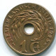 1 CENT 1945 P NETHERLANDS EAST INDIES INDONESIA Bronze Colonial Coin #S10426.U.A - Indes Néerlandaises