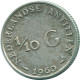 1/10 GULDEN 1960 NIEDERLÄNDISCHE ANTILLEN SILBER Koloniale Münze #NL12256.3.D.A - Nederlandse Antillen