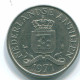 25 CENTS 1971 ANTILLAS NEERLANDESAS Nickel Colonial Moneda #S11530.E.A - Nederlandse Antillen