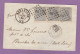 LETTRE DE BRUXELLES AVEC COB 3 X NO 17 POUR PLACHER LES MINES,CACHET "BELGIQUE A QUIERVAIN" ET AUTRES,,1866. - 1865-1866 Profile Left