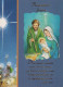 Vierge Marie Madone Bébé JÉSUS Noël Religion Vintage Carte Postale CPSM #PBB950.A - Vierge Marie & Madones
