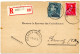BELGIQUE - COB 428+430  SIMPLE CERCLE CELLES (HAINAUT) SUR CARTE POSTALE COMMERCIALE  RECOMMANDEE, 1943 - Cartas & Documentos