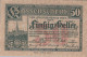 50 HELLER 1920 Stadt Wien UNC Österreich Notgeld Banknote #PJ198 - Lokale Ausgaben