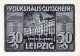 50 PFENNIG 1920 Stadt LEIPZIG Saxony UNC DEUTSCHLAND Notgeld Banknote #PC113 - [11] Emissions Locales