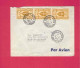 Lettre De 1955 Pour La France YT N° 260 En Bande De 3 - Série De Londres - Covers & Documents