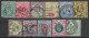 1902,1904 GREAT BRITAIN Set Of 11 Used Stamps Perf.14 (Scott # 127-133,135,136,138,143) CV $248.25 - Usati