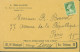 Enveloppe Illustrée Verres Leroy L Delamare Paris Timbre Préoblitéré YT N°51 Semeuse Camée 10c Vert - 1893-1947