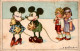 Carte 1930 Signée Bertiglia : Minnie , Mickey , Enfants - Bertiglia, A.