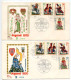 Germany, West 1970 2 FDCs Scott B455-B458 Minnesingers - Rugge, Eschenbach, Metz, Vogelweide - 1961-1970