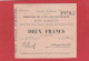 Pas De Calais - Ville D'Arras - Bons Garantis - Deux Francs (1914) - Bonds & Basic Needs
