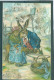 3 Cartes - Relief - Gaufrée - Embossed - Prage - Lapin - Ostern