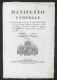 Regno Di Sardegna - Manifesto Camerale Gabelle Nella Città Di Casale - 1815 - Unclassified