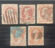 UNITED STATE 1870 OFFICIAL STAMPS AGRICULTURE DEPT WAR SC N O83-O84-O85-O86-O92 SOME DEFECTS - Gebraucht