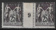 France YT N° 97 Millésime 1902 Neuf *. Les Deux Timbres ** MNH. TB - Millesimes