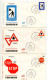 Germany, West 1971 6 FDCs Scott 1055-1058 Traffic Signs - School Crossing, Caution, Stop, Pedestrian Crossing - 1971-1980